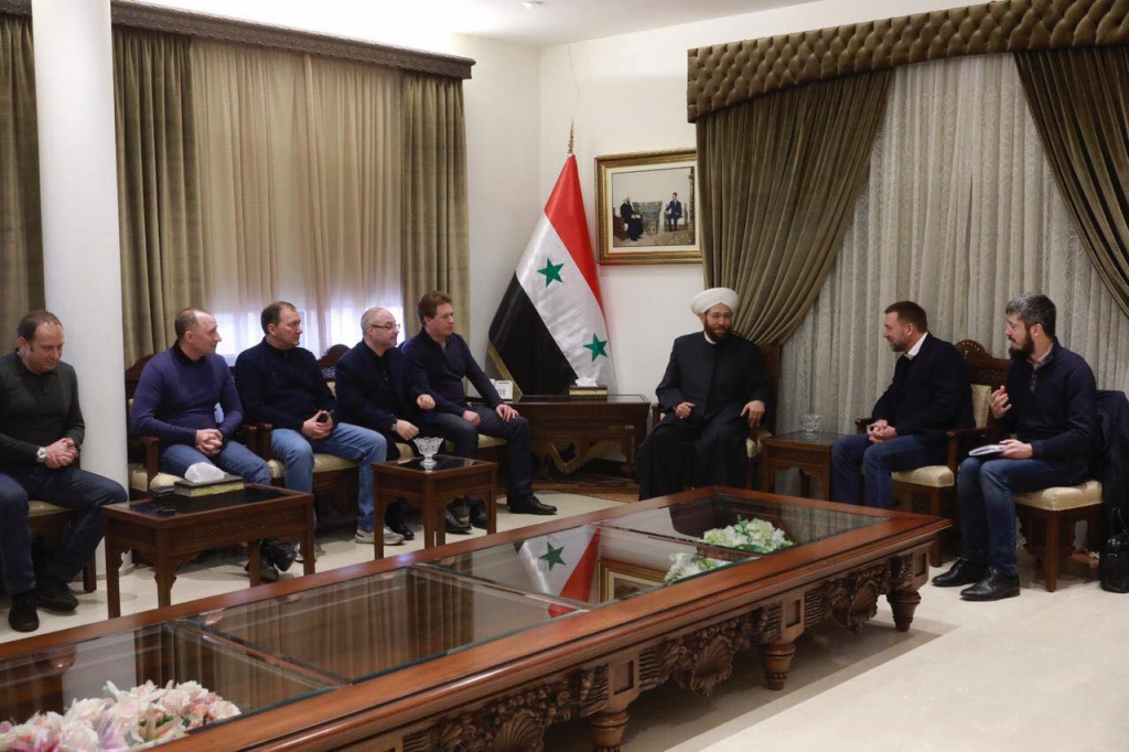 Встреча российской делегации с Верховным муфтием Сирии Ахмад Бадреддин Хассуном