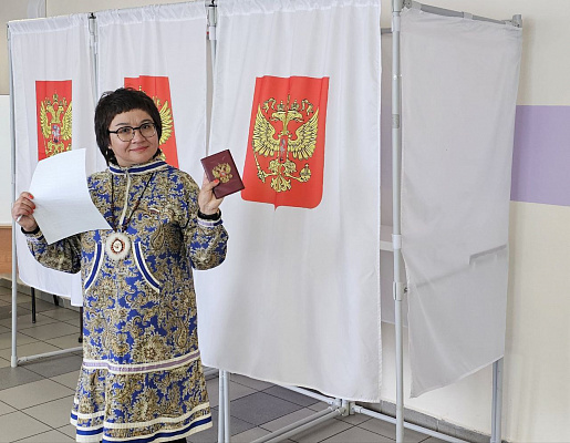 Елена Евтюхова проголосовала на выборах губернатора Чукотки