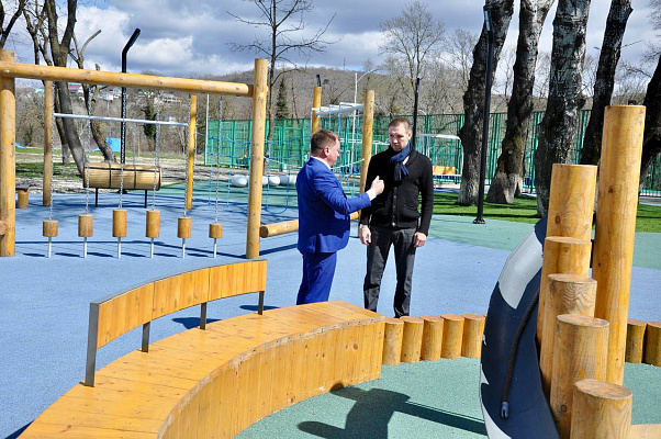 Дмитрий Пирог оценил обустройство спортивной зоны в селе Архипо-Осиповки в Геленджике