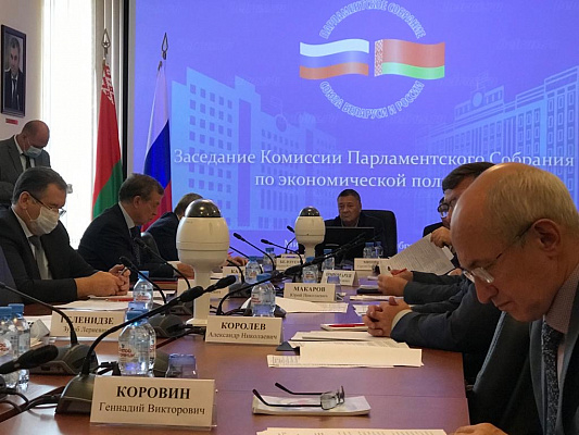 Владимир Катенев принял участие в заседании комиссии Парламентского Собрания Союза Беларуси и России