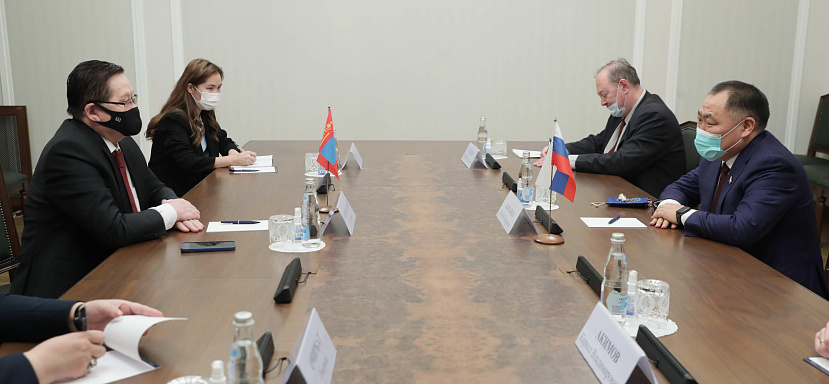 Вице-спикер Государственной Думы Шолбан Кара-оол встретился с послом Монголии в России господином Улзийсайханом Энхтувшином