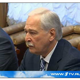 Спикер Госдумы Борис Грызлов встретился с председателем парламента Киргизии Ахматбеком Келдибековым